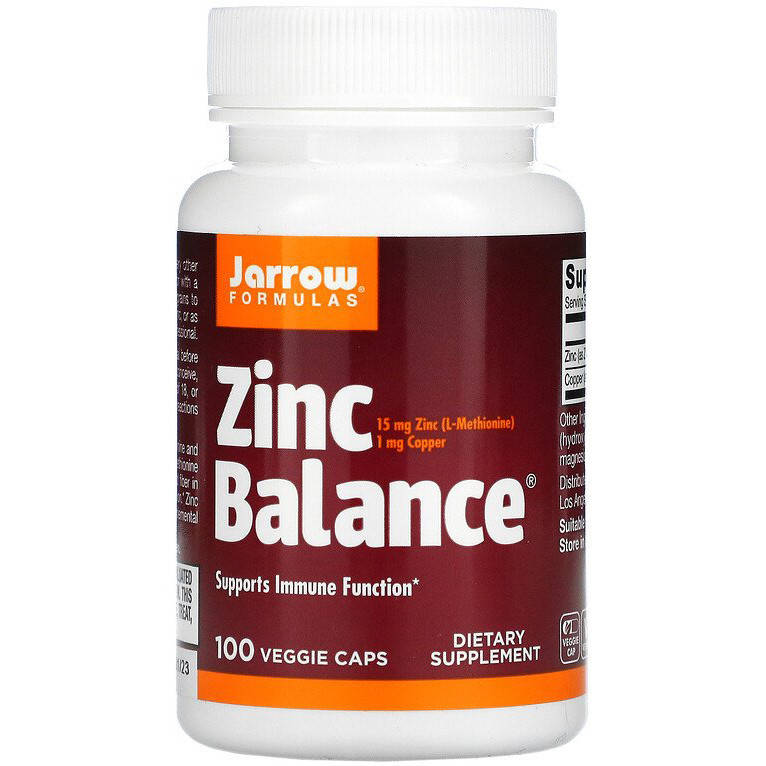 

Комплекс цинка и меди Jarrow Formulas "Zinc Balance" (100 капсул)