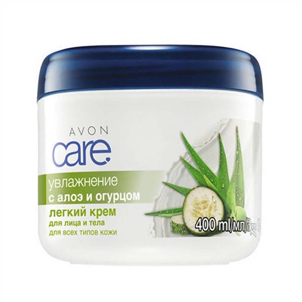 

Avon Care Легкий крем для обличчя та тіла з алое та огірком «Зволоження» (400 мл)