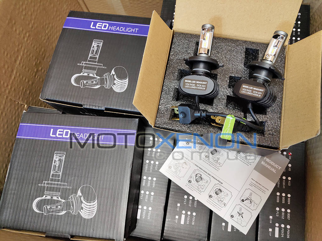 

Светодиодные LED лед лампы HEADLIGHT S1 цоколь Н4, свет 6500К