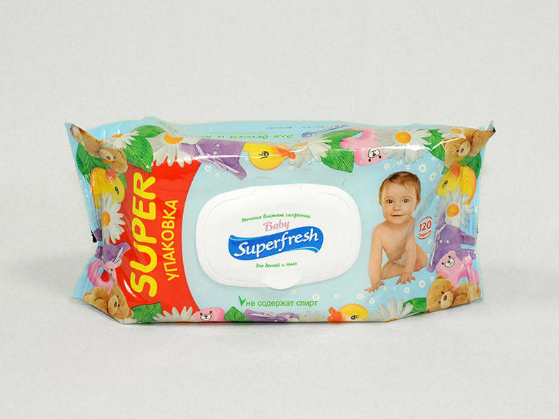 

Серветка волога "Superfresh" дитяча з/кл 120 шт /9