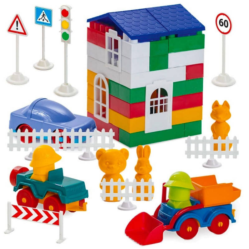 

Детский конструктор "Лидер" №4 1-053, 150 крупных деталей