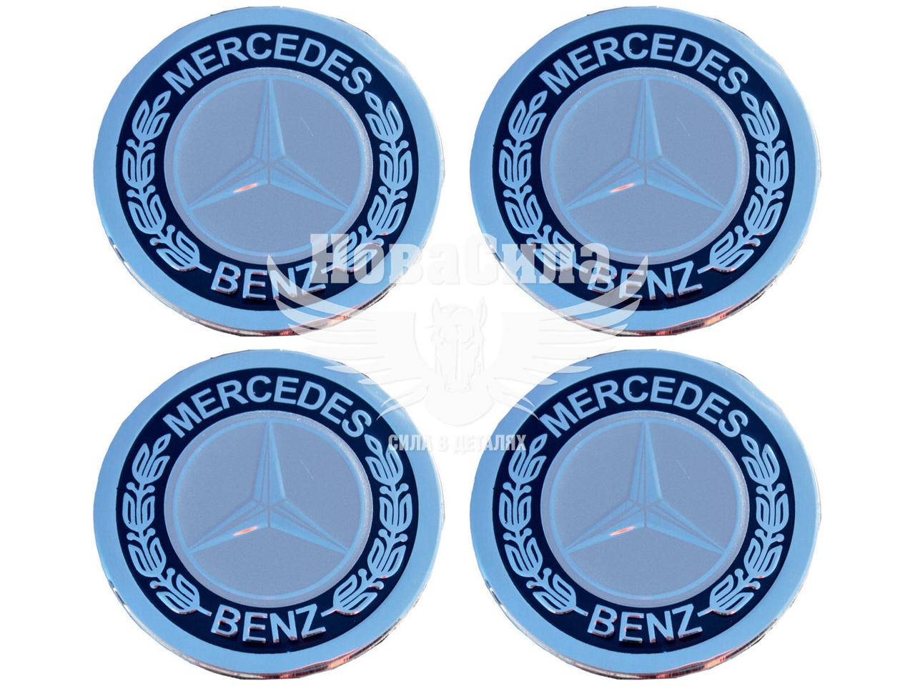 

Наклейка на ковпаки (Tuning Labeld) Mercedes хром. 4шт.