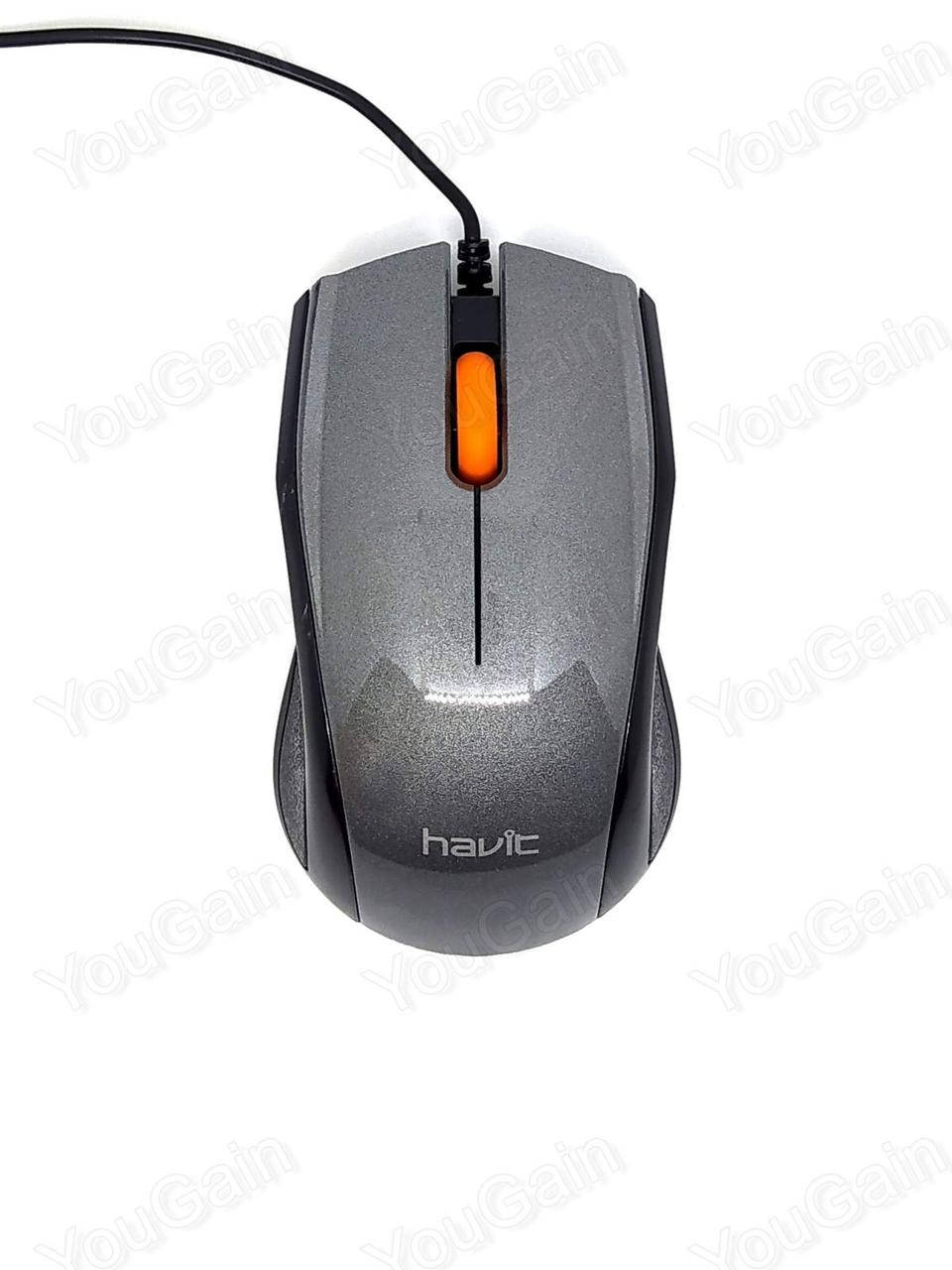 

Проводная мышь HAVIT HV-MS689 USB (1200 dpi, 1,5 м). Серый