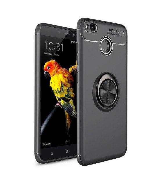 

Чехол TPU Ring для Xiaomi Redmi 4X бампер оригинальный Black с кольцом, Черный