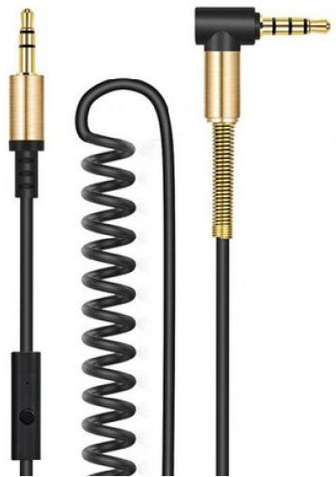 

Кабель AUX HOCO UPA02 with Mic (2m), Black, Черный
