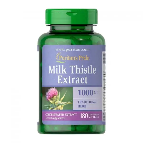

Расторопша пятнистая Puritan's Pride Milk Thistle Extract 1000 mg 180 softgels