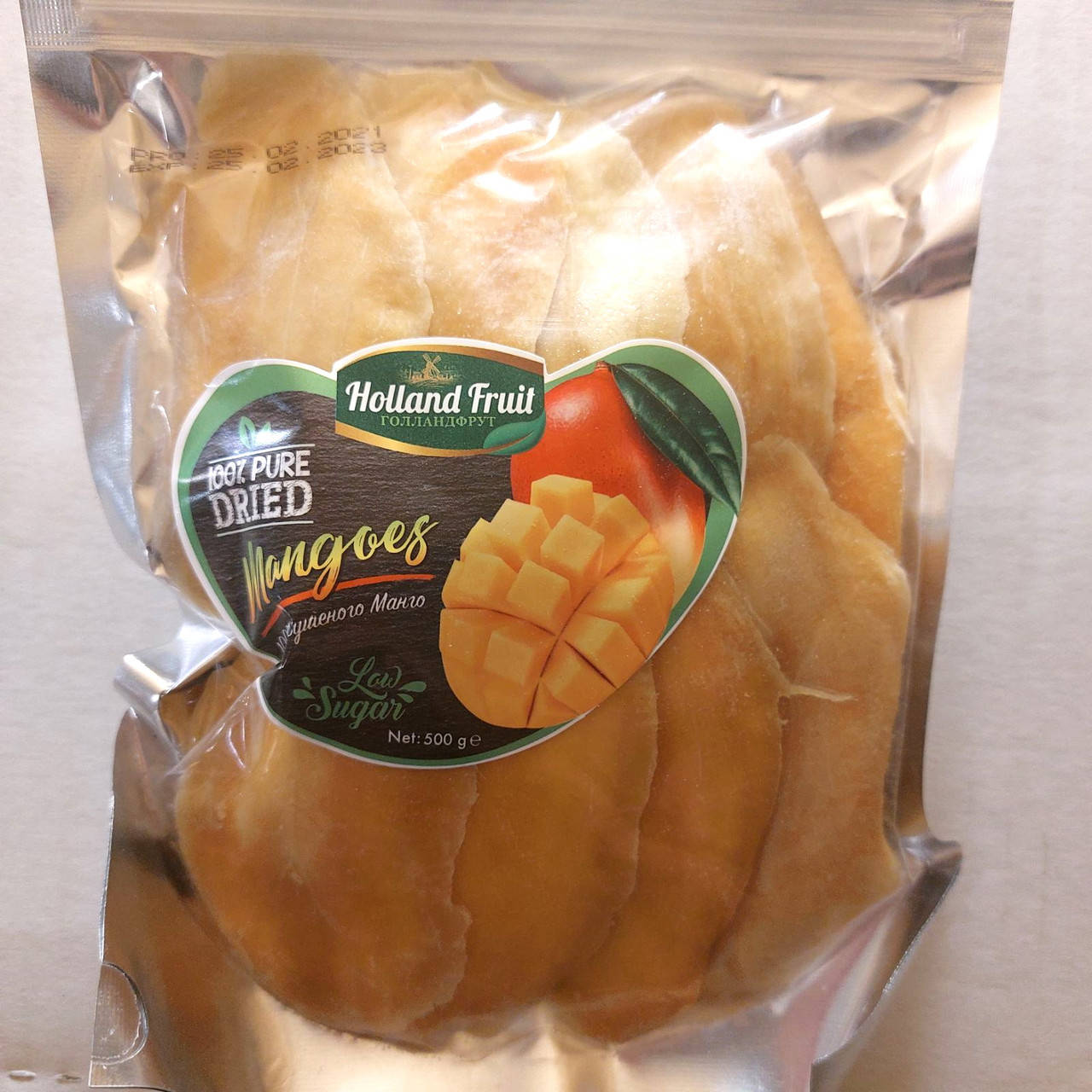 

Манго сушеное Holland Fruit 500г, 5% сахара
