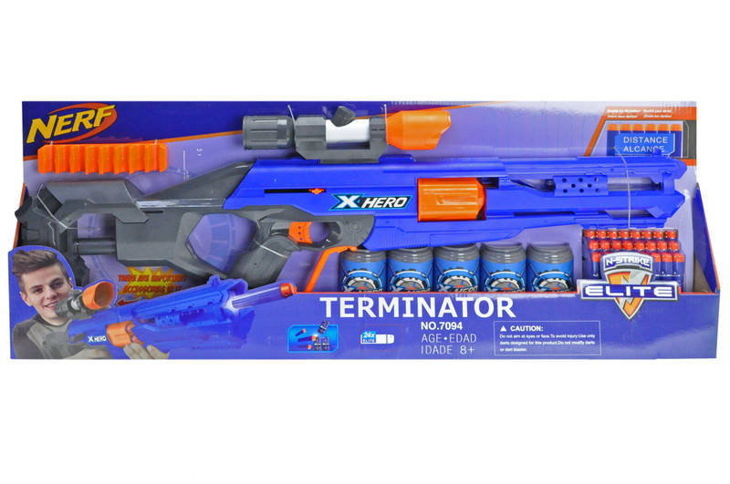 

Автомат бластер Нерф Nerf Терминатор на поролоновых патронах с мишенями 7094