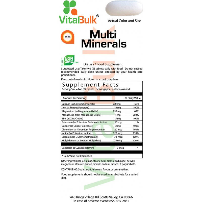 

Мультиминералы VitalBulk , 100 таб.