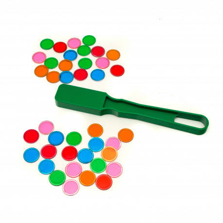 

Магнитный жезл с фишками (1 жезл, 40 фишек), Разные цвета