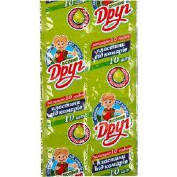 

Пластины для электрофумигатора от комаров Лесной друг, 10 шт