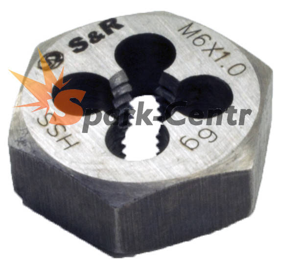 

Плашка S&R М6х1,0 с метрической резьбой 6g HSS P6M5 гексагональные (Германия)