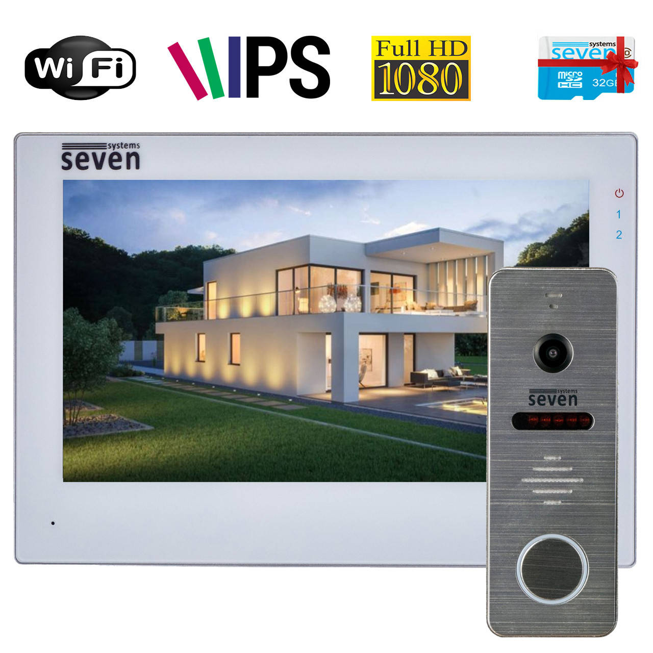 

Комплект домофона с Wi-Fi SEVEN DP-7577Kit white