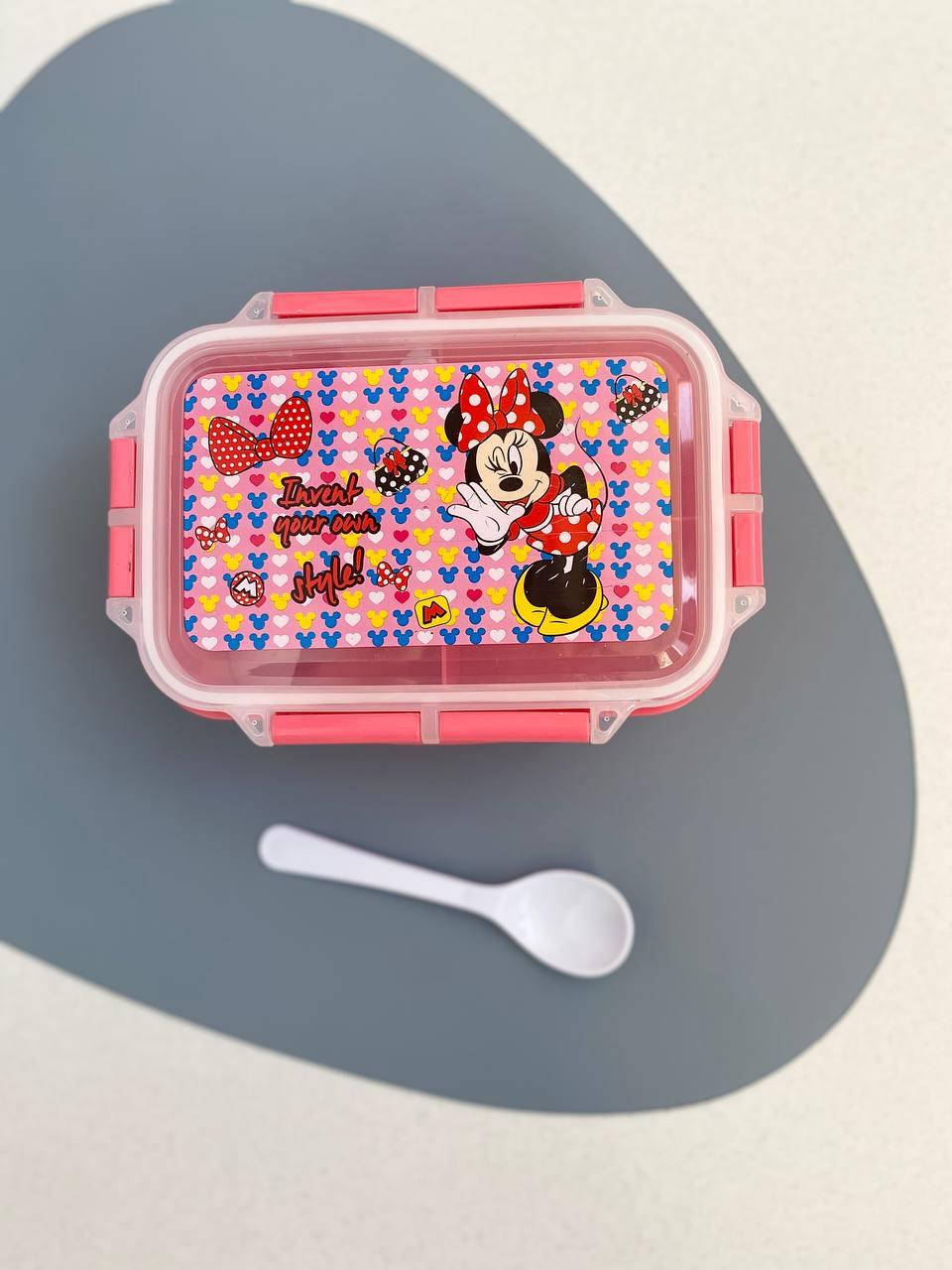 

Детский ланч-бокс 2 в 1 с ложечкой "Мини Маус"