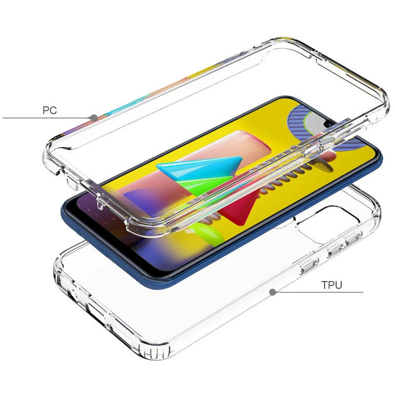 

Чехол TPU+PC Full Body с защитой 360 для Samsung Galaxy A51 / Чехол на самсунг а51, Прозрачный