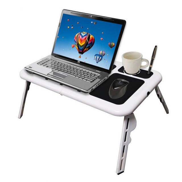 

Столик-подставка охлаждающий для ноутбука E-Table LD-09 Подставка кулер под ноутбук с вентилятором в кровать