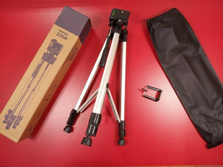 

Штатив Tripod 330A универсальный для смартфона и камеры, Серый
