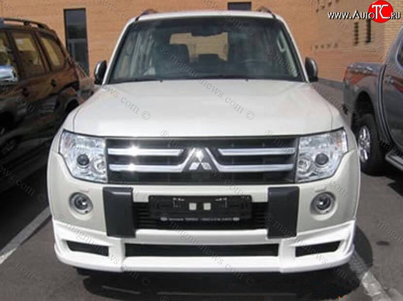 

Mitsubishi wagon 4 накладка на передний бампер мицубиси вагон 4, Черный