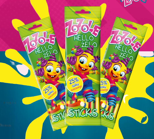 

Конфеты желейные Zozole Sticks с сахарной начинкой 75г * 32 TM Mieszko