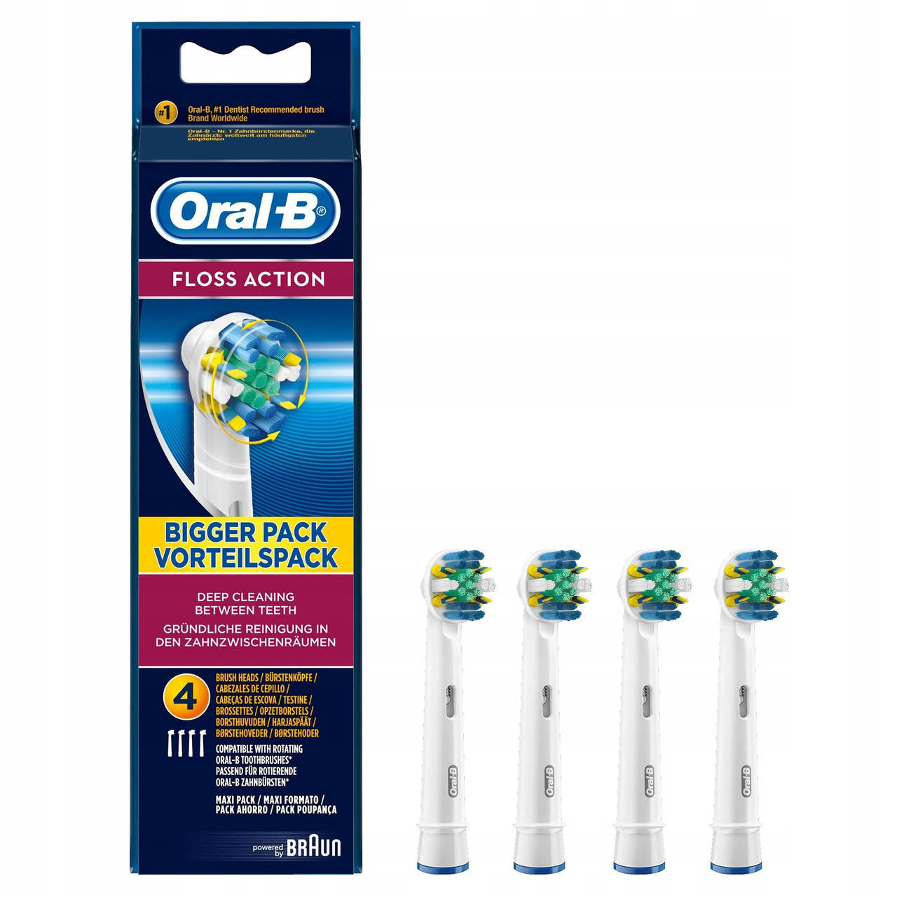 

4 шт. Насадки для зубной щетки ORAL-B Floss Action EB 25-2