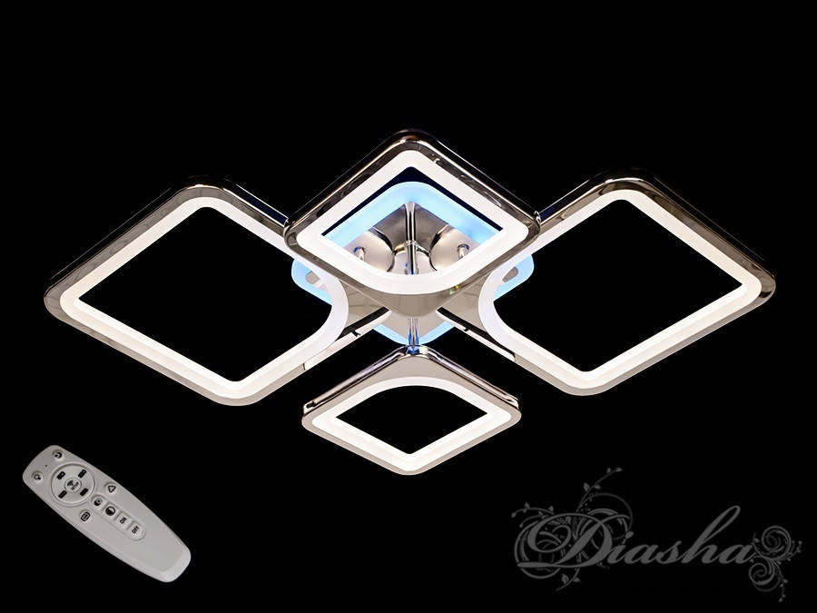 

Потолочная люстра с диммером и LED подсветкой, цвет хром 8060/2+2HR LED 3color dimmer