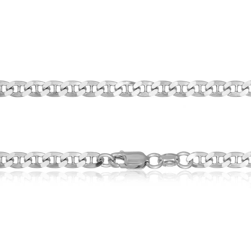 

Серебряная цепь родированная - гуччи 257Р 5/55