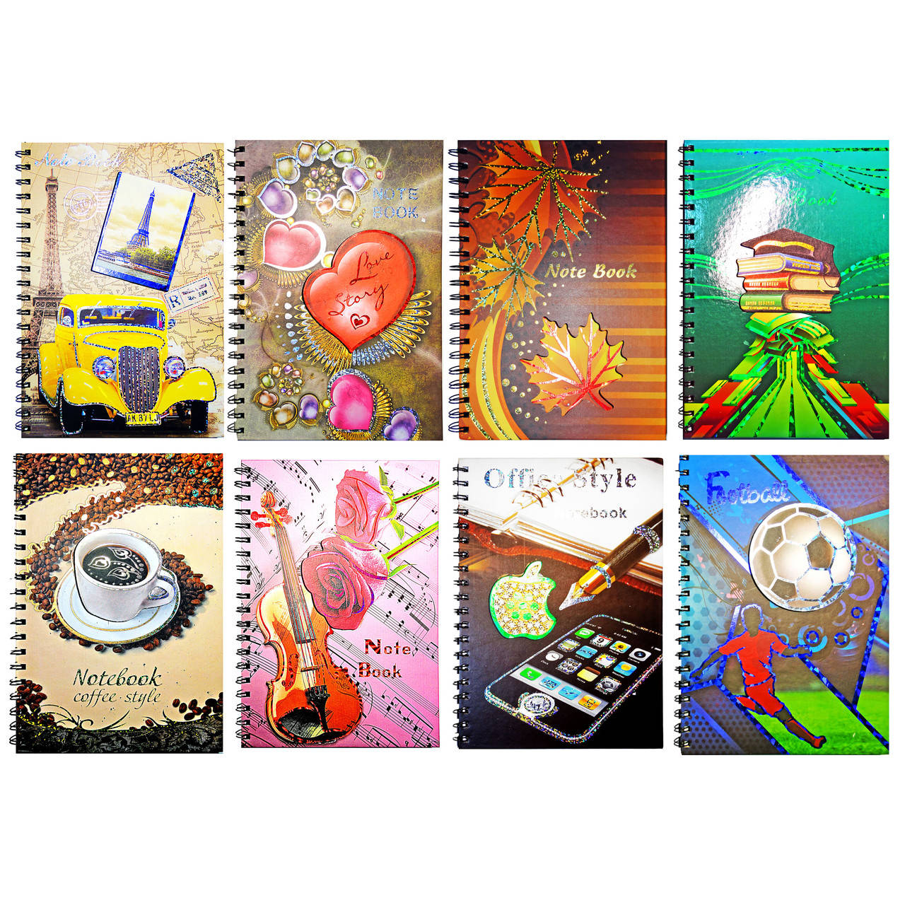 

Тетрадь школьная В-5, 80л., клетка, 3D-АППЛИКАЦИЯ, твердый переплет, спираль, 18х26см