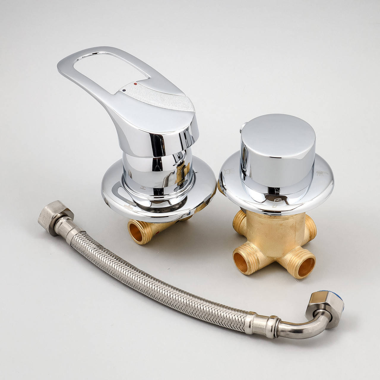 

Смеситель для душевой кабины, гидробокса G4-200 с переключателем на 4 положения., Хром