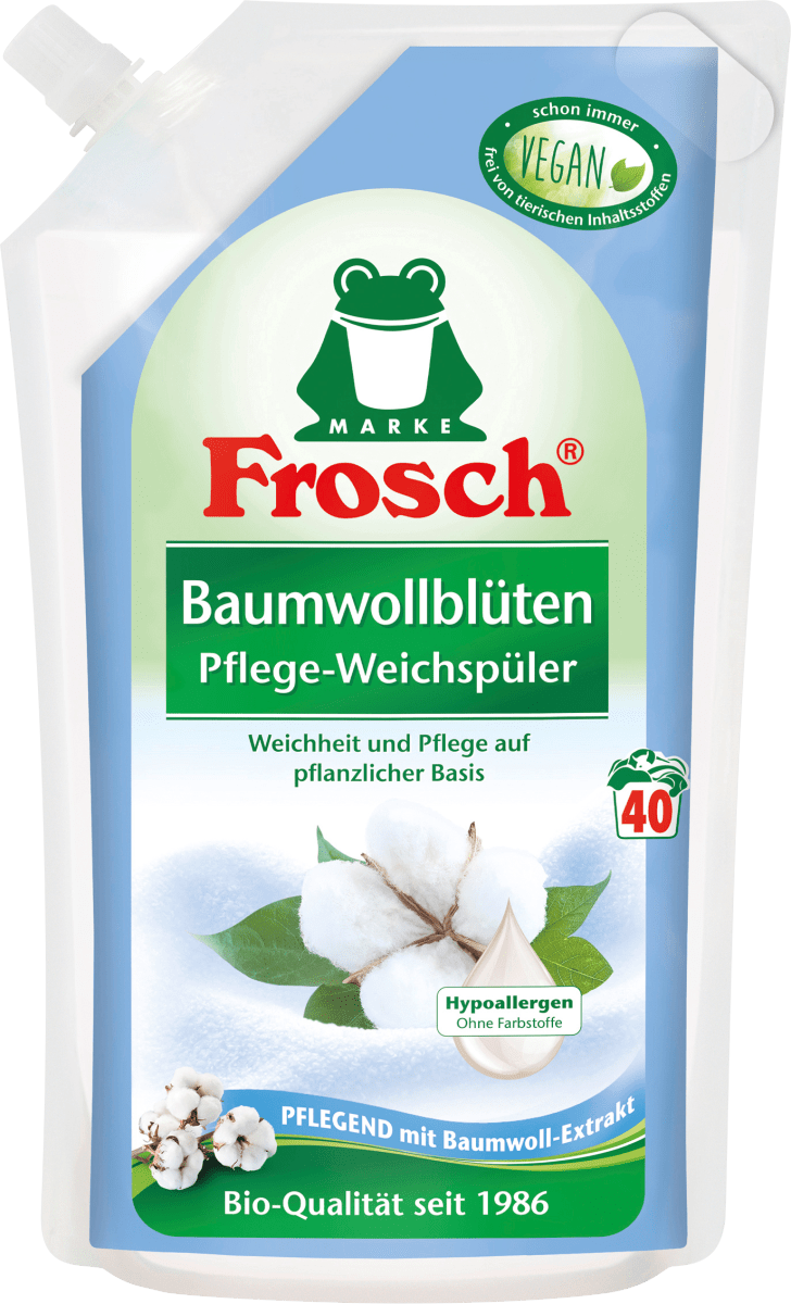 

Кондиционер - ополаскиватель для белья Frosch Baumwollblüten, 1 L