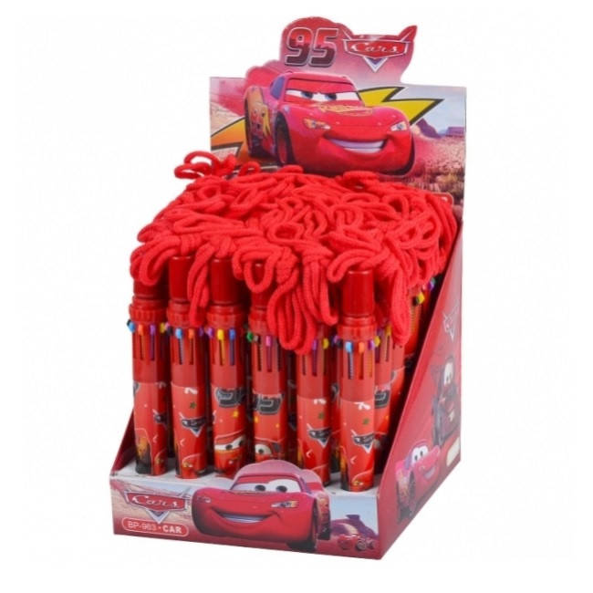 

Ручка 10-ти цветная "Тачки" с канатиком