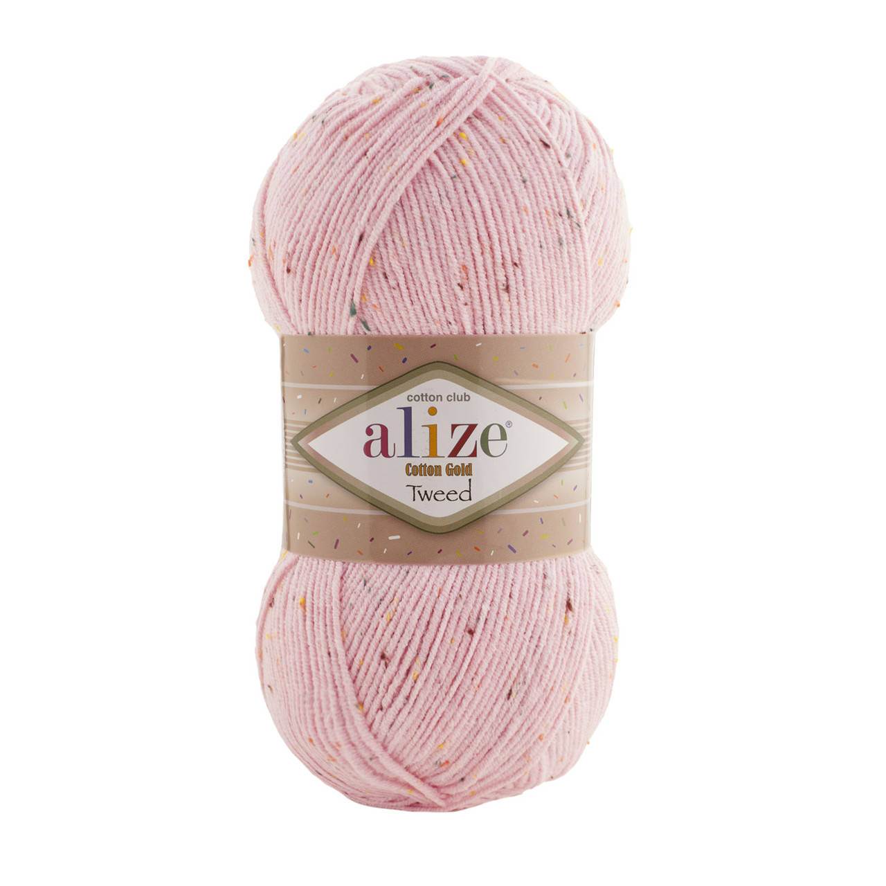 

Пряжа Alize Cotton Gold Tweed 518 розовый