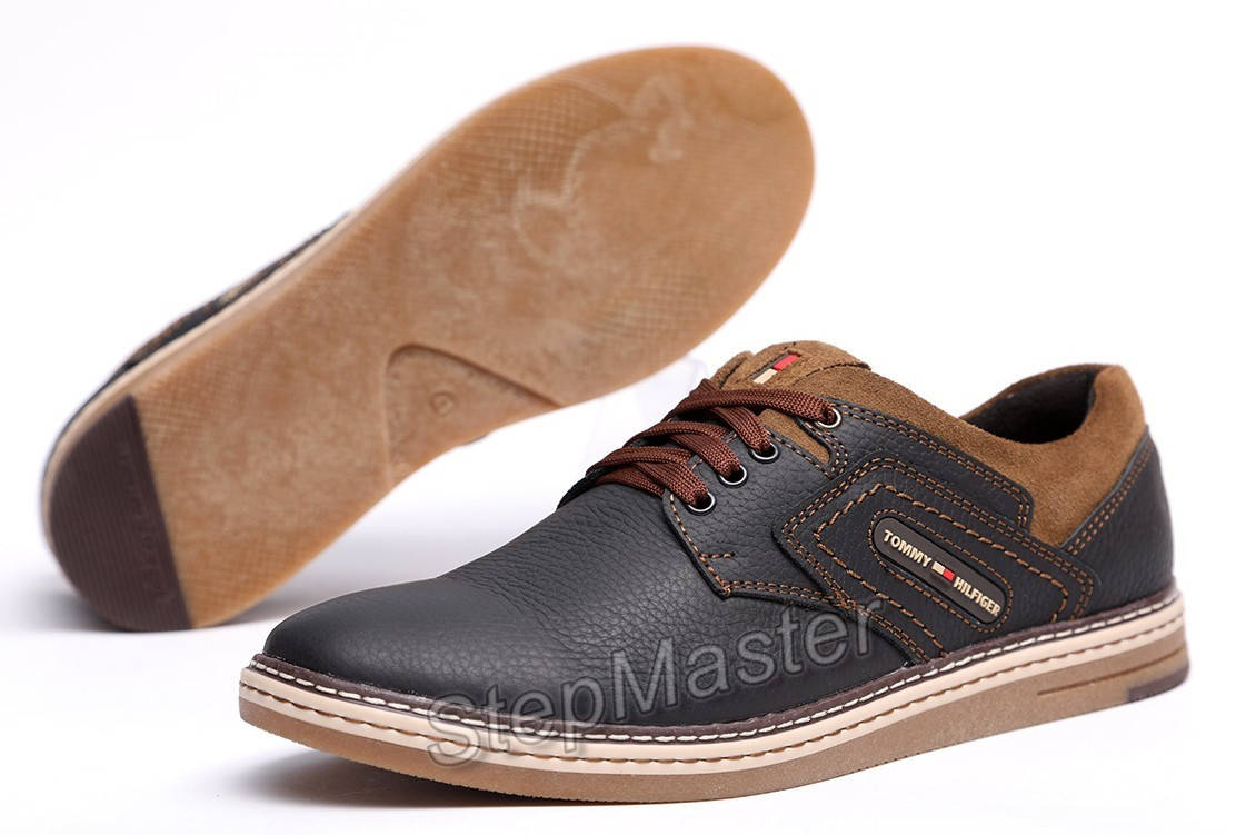

Спортивные кожаные туфли Tommy Hilfiger Sheriff Black-Brown 43, Черный