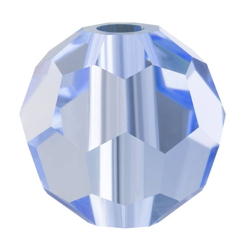 

Круглые хрустальные бусины Preciosa (Чехия)  Light Sapphire, Голубой