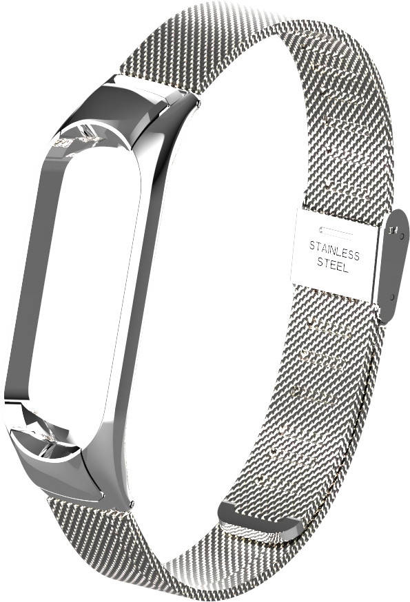 

Ремешок металлический Rapid для Mi Band 4 / 3 Серебристый