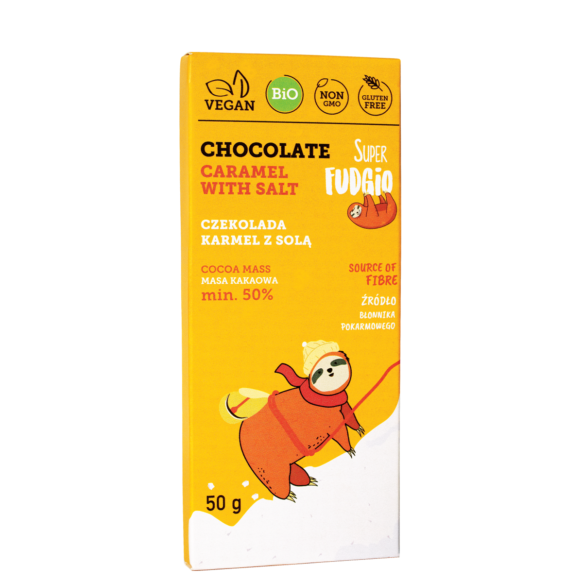 

Шоколад органический соленая карамель, 50 г, Super fudgio