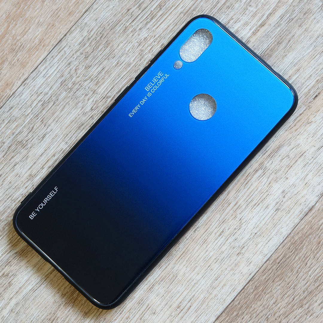 

Уценка! TPU чехол с градиентом для Xiaomi Redmi Note 7 | сине-черный | Уценка!, Синий