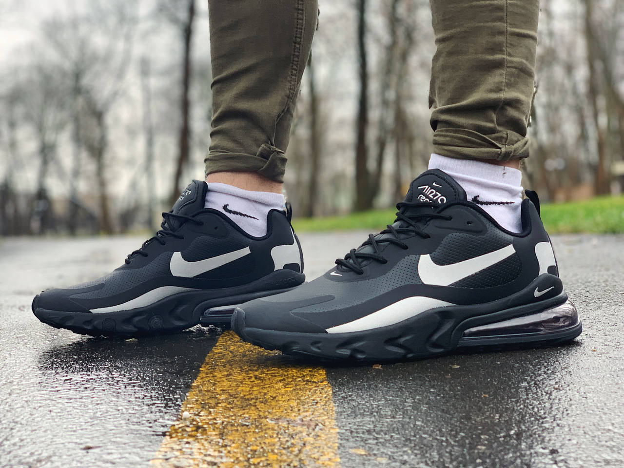 

Кроссовки натуральная кожа NIKE AIR MAX 270 Найк Аир Макс, Черный
