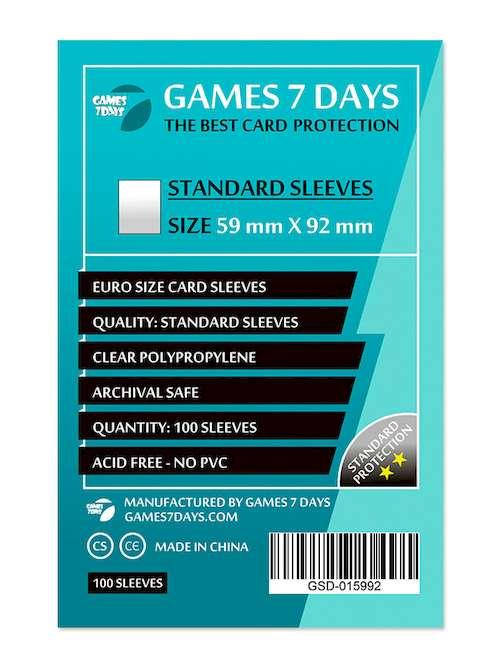 

Настольная игра Games 7 Days Протекторы для карт Games7Days (59 х 92 мм, Euro, 100 шт.) (STANDART)