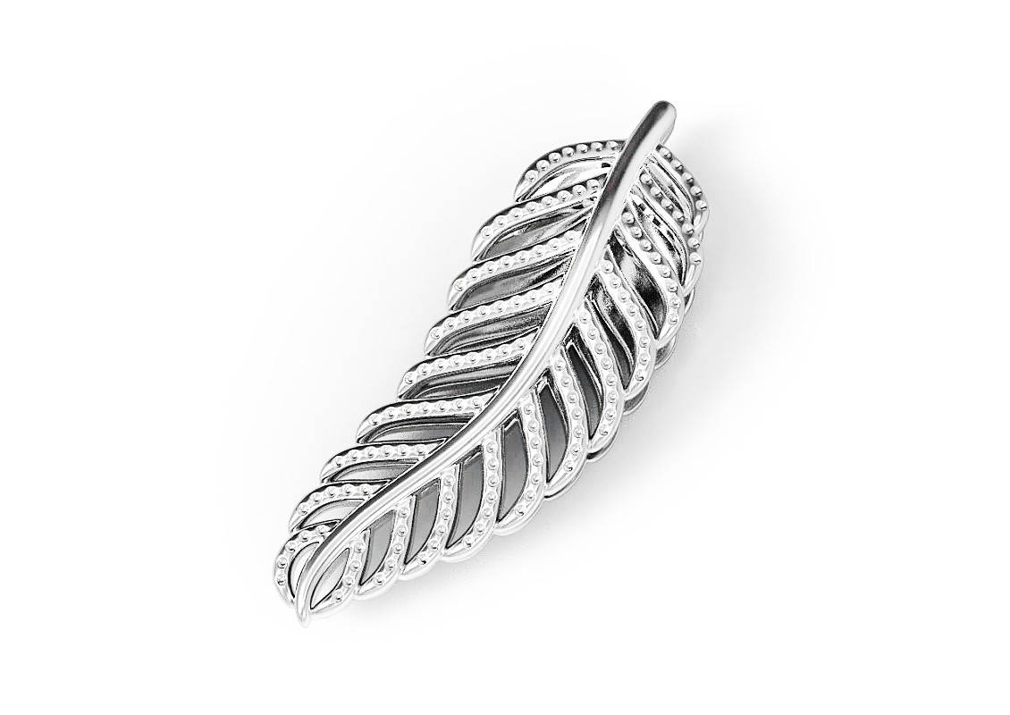 

Кулон серебряный Перо