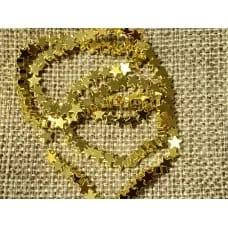 

Бусины Гематит на нитке "звездочка" лимонное золото d-4мм 120шт(+-)