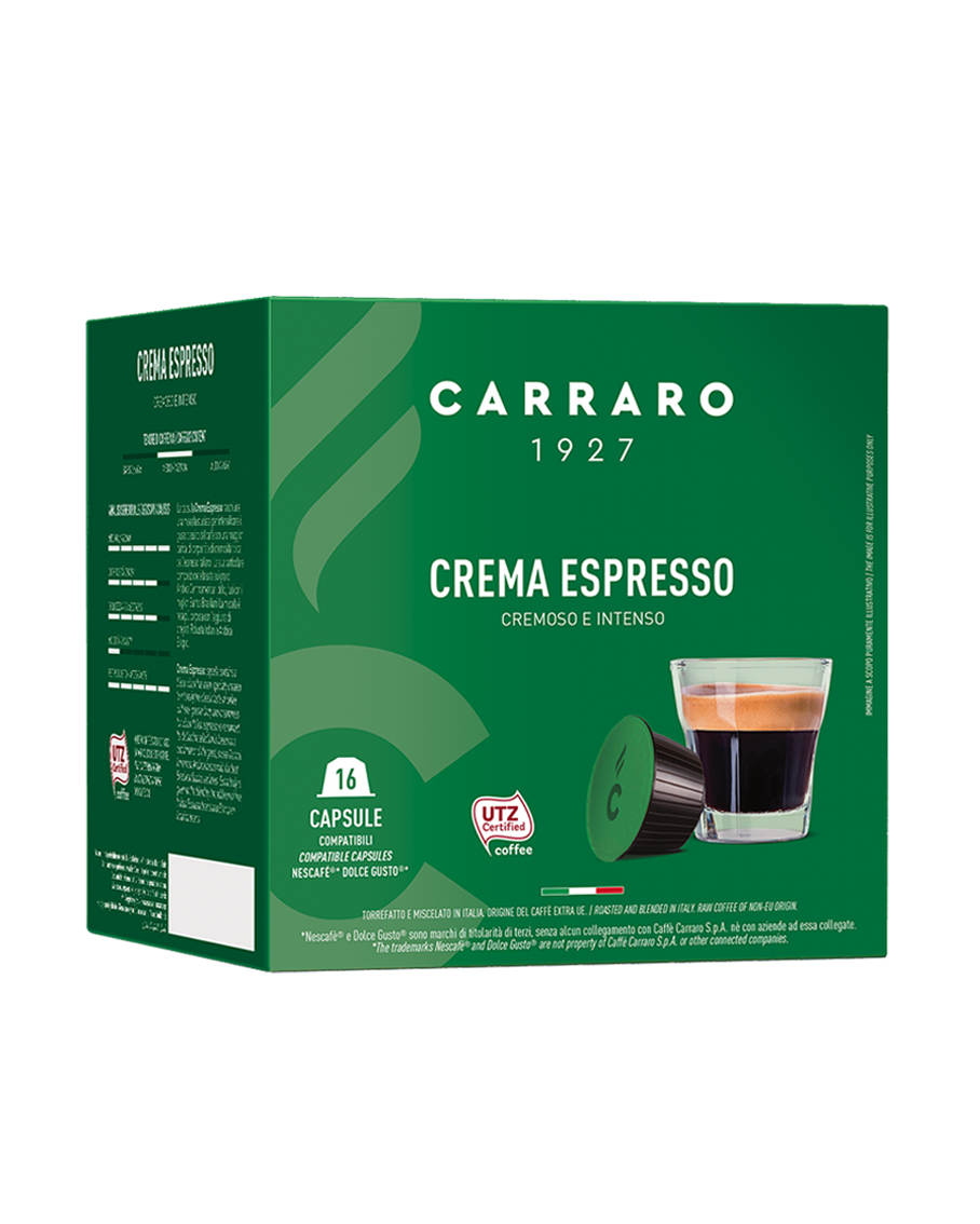 

Кава в капсулах Дольче Густо - Carraro CREMA ESPRESSO Dolce Gusto (16 капсул = 16 порцій)