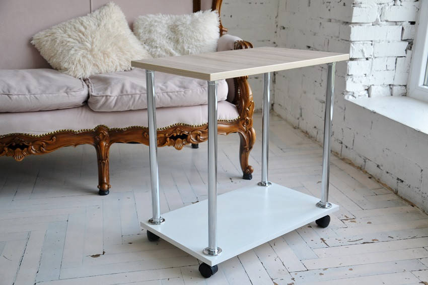 

Прикроватный журнальный столик на колесах Тавол Loco Ясень