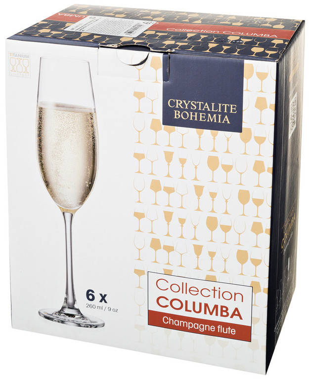 

Бокал для шампанского Bohemia Columba 1SG80/260