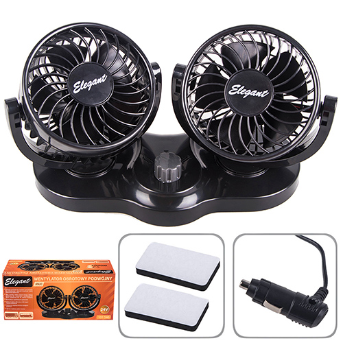

Вентилятор автомобильный Elegant 24 вольта 2x5" два режима для авто 101547