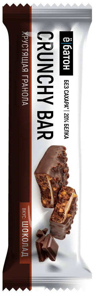 

Протеиновый батончик ё|Батон CRUNCHY BAR Шоколад (40 грамм)