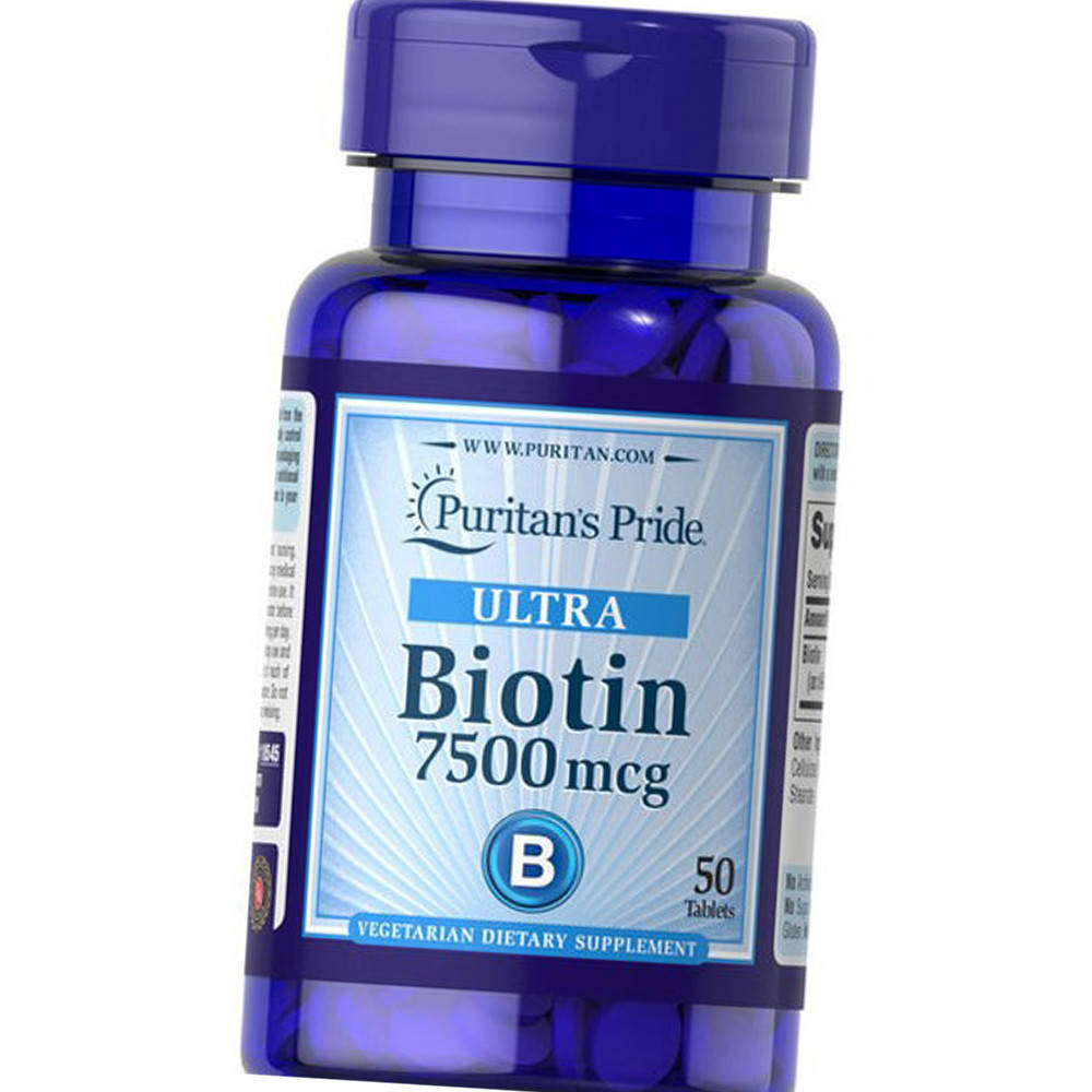 

Биотин Puritan's Pride Biotin 7500 mcg 50 таб