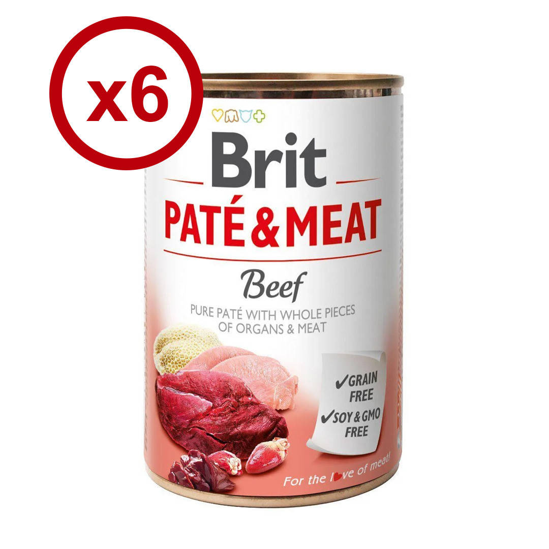 

Brit Pate & Meat консервы для собак 400г*6шт (говядина)