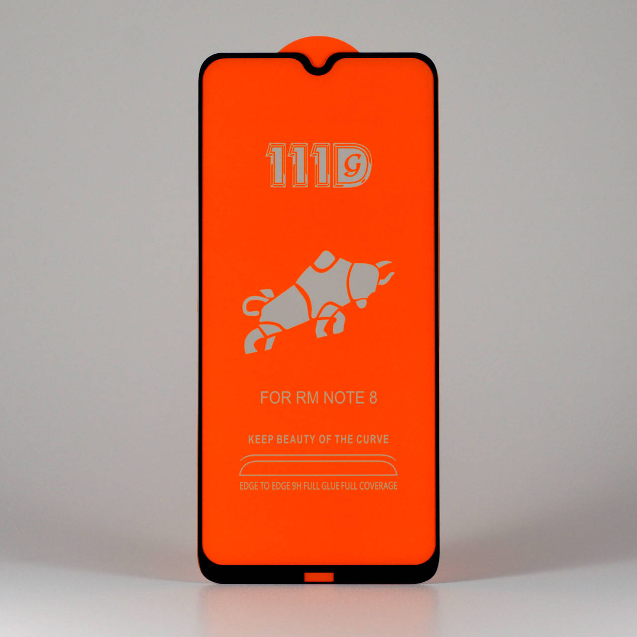 

Защитное премиум стекло на Xiaomi Redmi Note 8 клей по всей поверхности, Черный