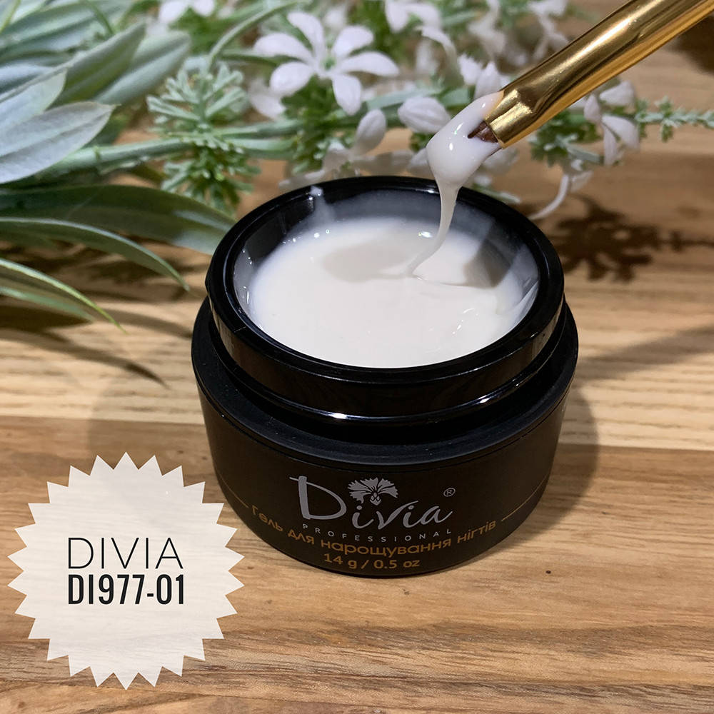 

Divia Гель камуфлюючий для нарощення нігтів з шимером Shimmer gel Di977 №001