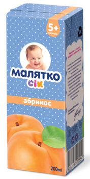 

Детский сок Малятко 200мл Абрикосовый